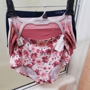 NWT Laura Ashley No-Show Supersoft Panties. L. Multicolored. $45